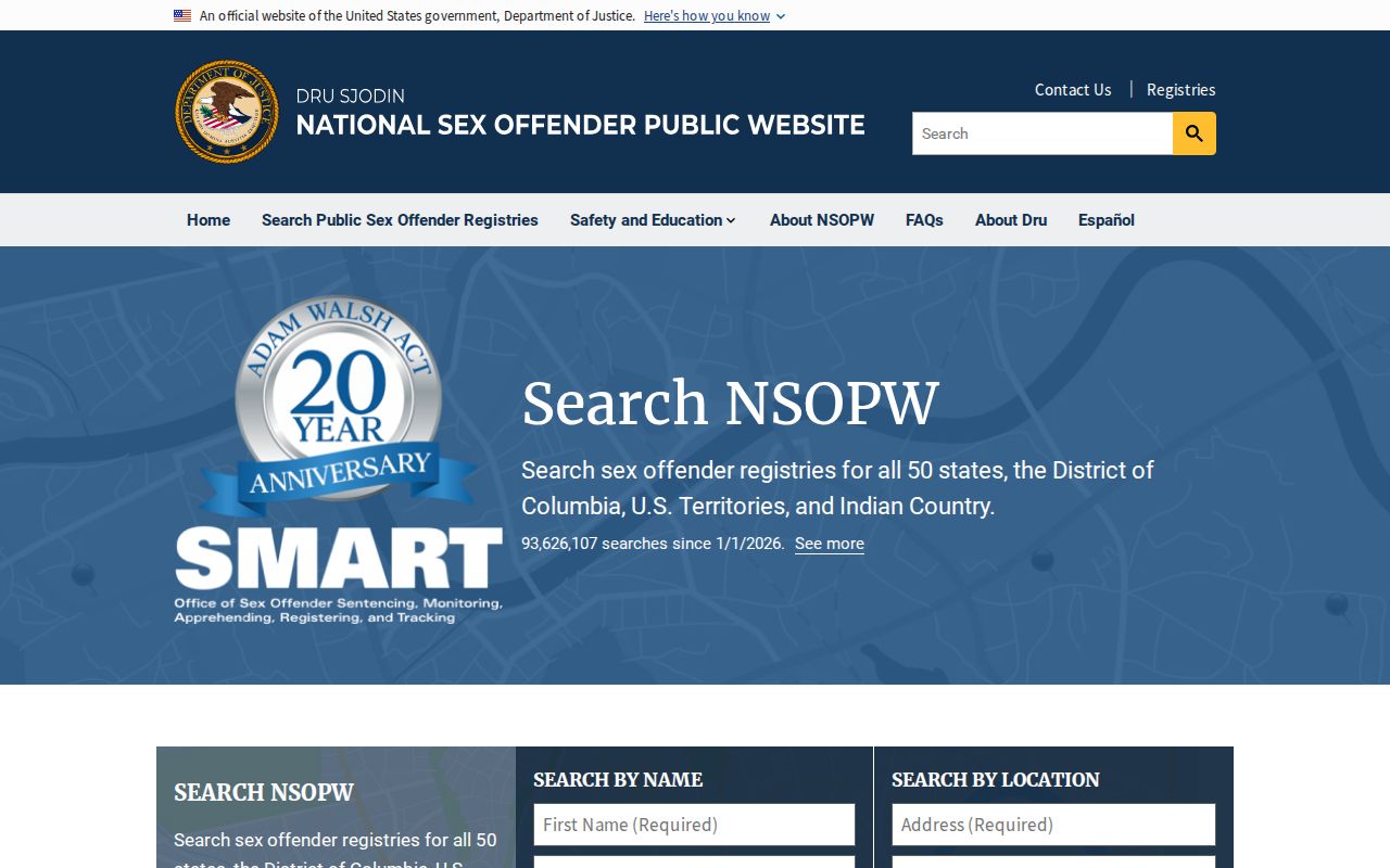 Warren County sex offender check using the national NSOPW search layer