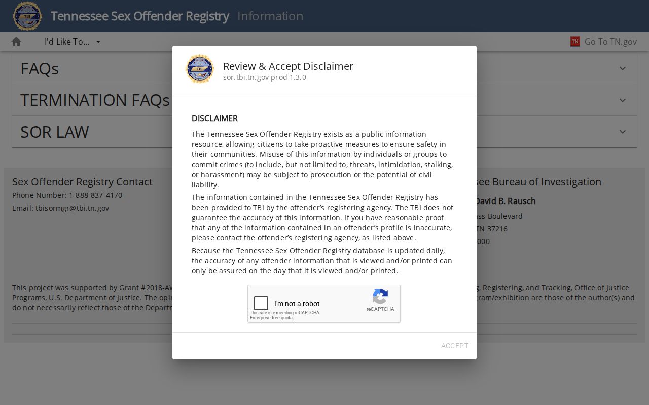Warren County registry information and Tennessee registration guidance
